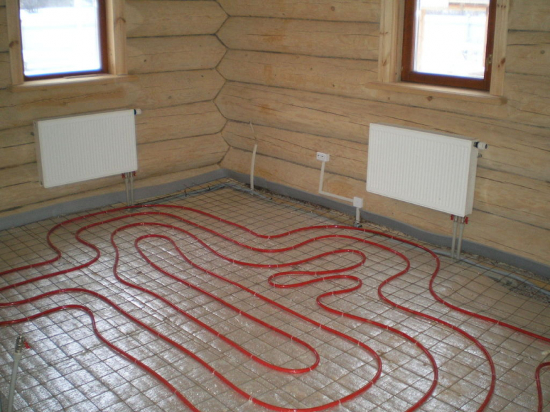 Подключение теплого пола к общей системе отопления дома в фото