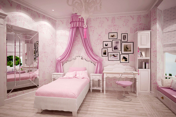 фото спальня для девочки с балдахином