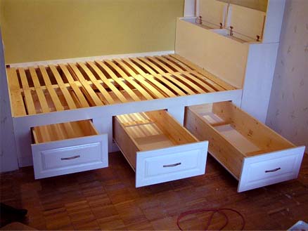 фото Кровать подиум с ящиками