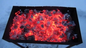 Приготовление угля для мангала
