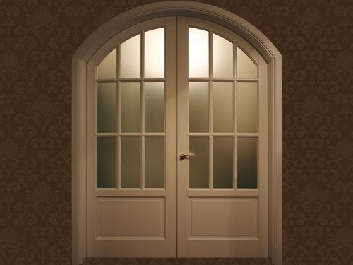 Двустворчатые распашные межкомнатные двери в интерьере в фото