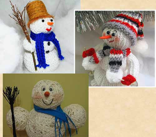 Поделки к Новому году: Снеговики своими руками в фото