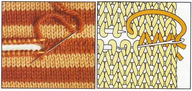 Трикотажный шов в вязании спицами: закрытие петель с фото и видео в фото