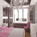 дизайн интерьера спальни в розовых тонах